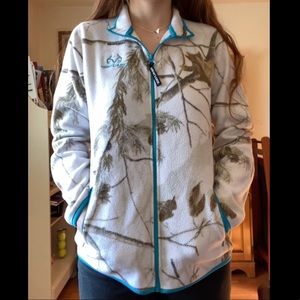RealTree Soft White Camo Sherpa Zipup Jacket